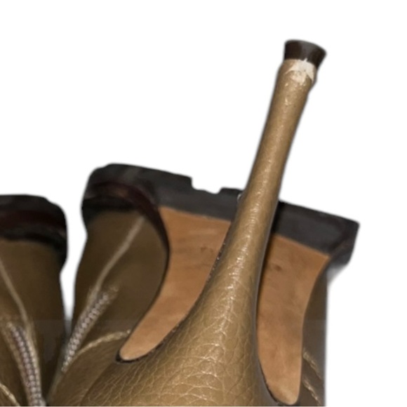 Valentino Brown Fringe Moto Ankle Boot Lug Sole EU 37 Designer EUC - Picture 8 of 10